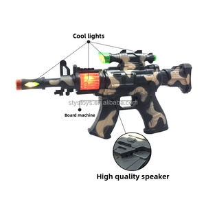 Pistolet à lumière sonore électrique Camouflage musical Pistolet <span class=keywords><strong>militaire</strong></span> <span class=keywords><strong>Simulation</strong></span> Mitraillette Jouets - Product Image 4