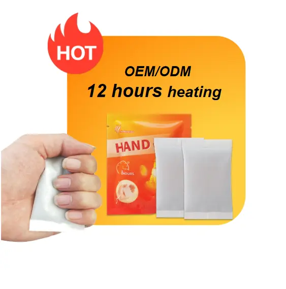 CE ISO MSDS Không Khí Kích Hoạt Ngay Lập Tức Tay Nóng Túi Gói Dùng Một Lần Tự Sưởi Ấm Vá Dính Warmer Pad Ủ Tay