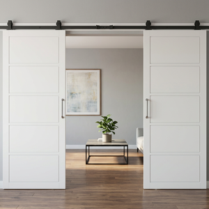 Solid Wooden <b>Sliding</b> Barn Doors for Modern Interior Designs Vertical Slat Modern Barn Doors for Bedroom Bathroom Living Room - Product Image 3