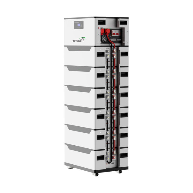Hybrid Solar Energy Storage Power System 48V 51.2v 200AH 400AH 10KWH 20KWh Stacked LiFePO4 Lithium Battery for Panel