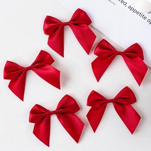 Bestking Polyester Handmade Nhỏ Tươi Màu Đỏ Hoa Ribbon <span class=keywords><strong>Bow</strong></span> Phụ Kiện Căng Vòng Giáng Sinh Sinh Nhật Mũ Hoa - Product Image 4