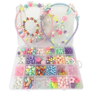 2023 New DIY Creative Bead Necklace Bracelet Handcraft All Kinds Necklace sweet lovely handmade toy for girl