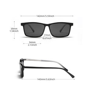 แว่นกันแดดแม่เหล็กเกรย์แจ็ค TR90 แบบเต็มกรอบป้องกันรังสียูวีโพลาไรซ์ป้องกันแสงสีฟ้าสำหรับทุกเพศน้ำหนักเบาสวมใส่สบาย - Product Image 2