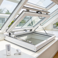 Fenêtre de toit électrique en aluminium de qualité commerciale, motorisée, robuste, pour projets architecturaux