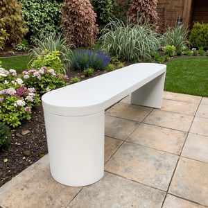 Modern Outdoor <b>Dining</b> Furniture Large Square Cement Table <b>Chairs</b> for <b>4</b> Courtyards Entry Exterior Hotels Gyms Hospitals - Product Image 2