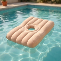 Matelas d'eau gonflable réglable au design classique avec revêtement en PVC floqué pour une utilisation en chambre