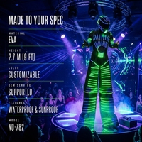 Costume de robot sur échasses lumineux à LED, armure illuminée en EVA, casque intégral, pour spectacle de danse et événement scénique