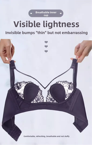 <span class=keywords><strong>Sujetador</strong></span> de verano Diane Fangwen para mujer, ropa interior ultrafina de talla grande, sin montura, <span class=keywords><strong>con</strong></span> orejas de conejo, Copa transpirable para pecho grande - Product Image 2