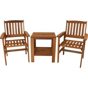 Ensemble table et chaises de patio d'extérieur avec parasol, très vendu à l'international ; tables et chaises en bois massif en gros pour - Product Image 1