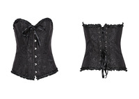 Corset bustier rouge pour femme, style victorien, sexy, blanc, noir, vert, vintage, fleuri, surbuste, lingerie grande taille, corselet