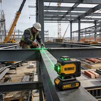 Vente en gros usine pour DW089LG Laser de nivellement industriel DIY à 3 lignes croisées, 16 lignes, 360 degrés, 36V Lithium, ligne verte automatique