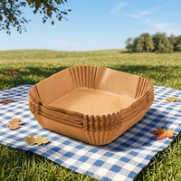 Papier sulfurisé double face carré prédécoupé approuvé LFGB, en pâte de bois vierge, jetable, pour emballage alimentaire, silicone, pour le pain