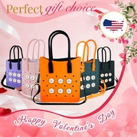 Sac fourre-tout léger et imperméable en EVA pour la Saint-Valentin avec trous perforés, idéal pour la personnalisation de charms de sabots et sacs à main pour femmes