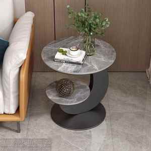 Modern Luxury Movable <b>Iron</b> Metal Coffee <b>Table</b> with Gold Brass Legs & Marble Top for Home Office or Hotels Living Room Entry - Product Image 2
