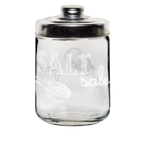 Bocal en verre décoratif EASY WHITE SALT, 800CC - Product Image 1