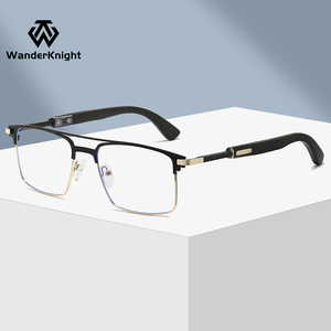 <span class=keywords><strong>2025</strong></span> làm bằng tay người đàn ông bằng gỗ quang chống màu xanh ĐÔI CẦU Kính mắt khung cho toa kính khung - Product Image 1