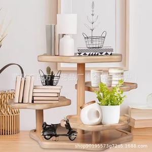 Wooden <b>Cake</b> <b>Stand</b> 3 Tier Multi Layer Display Rack For Cupcakes And <b>Cakes</b> Desktop Use - Product Image 2