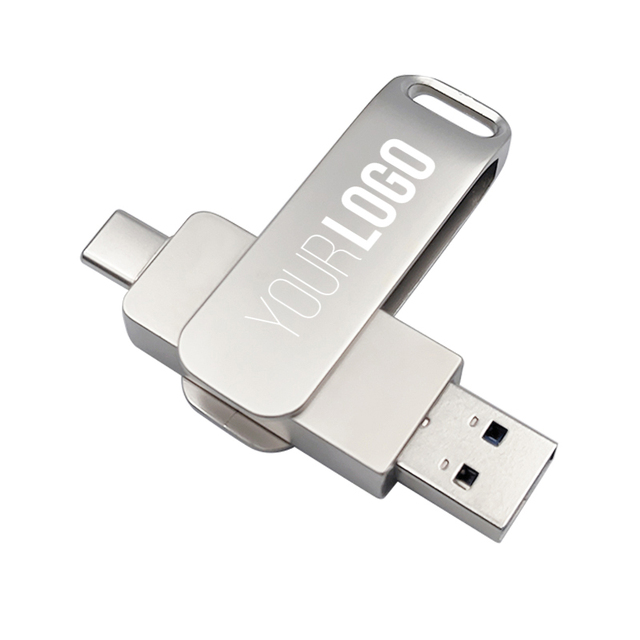 Type-C USB 2.0 Flash Drive 16GB High Quality Metal Swivel USB Stick