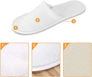 Pantuflas de Hotel, Pantuflas Desechables de Talla Universal Lavables Antideslizantes de Felpa de Coral para Hotel, Pantuflas para Invitados de Fiesta - Product Image 3