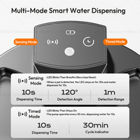 Distributeur d'eau chauffante intelligent pour animaux de compagnie Elecpet, capteur, 2500 mAh, ultra silencieux, recharge, fontaine à eau chauffante pour chat