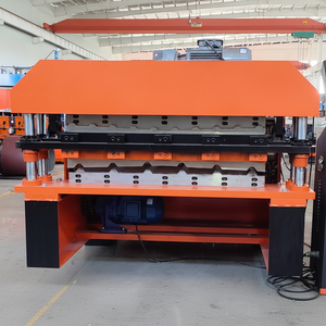 เครื่องผลิตแผ่นเหล็กชุบสังกะสีแผ่นหลังคาสี่เหลี่ยมคางหมูราคาดี - Product Image 1