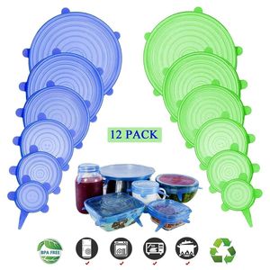 <b>silicone</b> cover can be <b>stretched</b> and sealed high temperature resistant food plastic wrap six-piece <b>silicone</b> fresh-keeping cover - Product Image 2