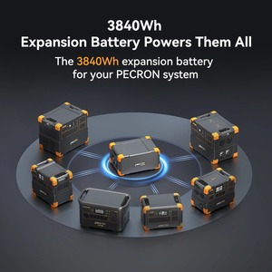 Pecron EP3800-<b>48V</b> Expansion Packs Advanced LiFePO4 External <b>Battery</b> 3840WH Portable Station Solar AC Adaptor Pure Sine - Product Image 3