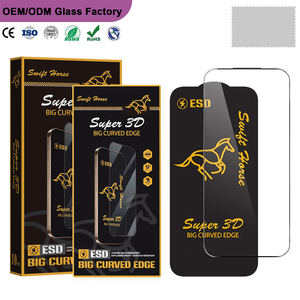 Protection d'écran en verre trempé Super 3D à bords incurvés 9H anti-rayures, anti-chocs et anti-traces de doigts pour <span class=keywords><strong>iPhone</strong></span> 11/12/16/17 Pro Max - Product Image 1