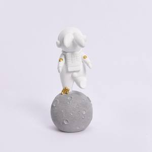 Lively <span class=keywords><strong>Chubby</strong></span> Pedal Luna Conejo Astronauta Artesanía Decoración Dormitorio Regalo Escultura de resina - Product Image 5