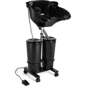 Sillón de Lavado de Cabello Negro con Lavabo Integrado para Peluquería - ¡Oferta Especial! - Product Image 1