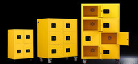 Armoire de stockage de batterie de scooter électrique résistante au feu à 4 compartiments CE pour voiture électrique EV