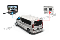 Sistema de Monitoreo de Vehículos Universal AHD de 4 Canales, Monitor LCD IPS de 7 Pulgadas, Cámara de Reversa para Automóvil, Soporte de Montaje en el Tablero de 12V para Automóviles