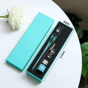 Set di penne calligrafica inglese per gli studenti gradiente vetro arte calligrafia pratica con confezione regalo per la scrittura - Product Image 3