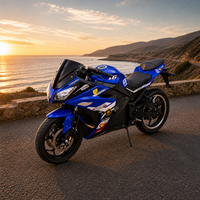 Moto électrique pour adultes 120 km/h avec moteur sans balais 3000W, batterie lithium 72V, carrosserie sport et freins à disque avant/arrière