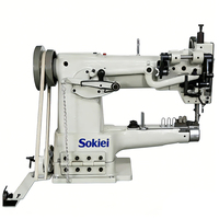 Machine à coudre industrielle à bras cylindrique 335 avec pied entraîneur et dispositif de surjetage synchronisé pour la couture de sacs et de chaussures