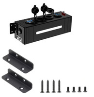 Mini caja de distribución de energía de 12V, 1 interruptor de Control, 1 enchufe de cargador USB, 1 encendedor de cigarrillos, 1 voltímetro, Control de interruptor conveniente