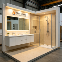 Vente flash : Module de salle de bain préfabriqué tout-en-un avec douche, toilettes et lavabo