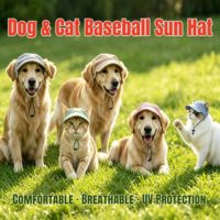 Casquette de baseball multicolore pour animaux de compagnie avec trous pour les oreilles, visière pare-soleil pour chiens et chats, couvre-chef d'été et d'automne pour la plage