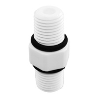 Conectores de plástico de tubo 1/4, Conector de compresión de plástico, sistema purificador de agua RO, accesorio de tubería de jardín