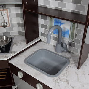 Juego de Cocina de Madera para Niños con Refrigerador, Horno, Microondas, Fregadero y Lavadora, Juguete de Simulación - Product Image 6