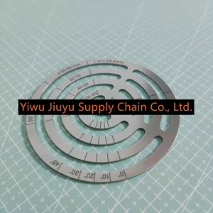 Thước tròn cắt da D Thước đo góc tròn bằng thép không gỉ Công cụ vẽ DIY thủ công - Product Image 5