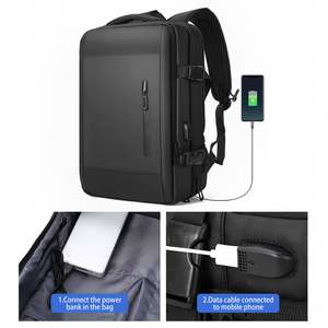 Sac à dos de voyage multifonctionnel pour homme populaire 2024, extensible et résistant à l'eau, sac d'étudiant avec port de charge USB - Product Image 4