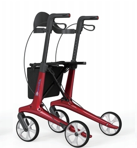 Déambulateur léger en fibre de carbone Dorrella avec siège pliable, certifié CE, capacité de 150 kg, comprend un sac pour déambulateur, des roues - Product Image 3