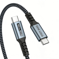 Cable USB Tipo C de 100W, Carga Rápida PD 3.1 240W, Nuevo, Personalizado, 1m 2m 3m, Cable Cargador Trenzado USB Tipo C USBC