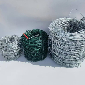 Galvanized Barbed Wire <b>Fencing</b> for Farm & Garden Security Iron 2.5mm Diameter 5" Barb Spacing Anti-Climbing Double Strands2.5mmx - Product Image 1