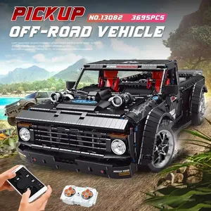 Mould King 13082 Off Road Black Pickup Truck Ladrillos App Control remoto Partículas pequeñas bloques de construcción ensamblados para niños - Product Image 2