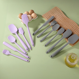 6 Piece <b>Silicone</b> Spatula Set Food Grade Heat Resistant Baking Pastry <b>Tools</b> With Brush For Cake Decorating - Product Image 2