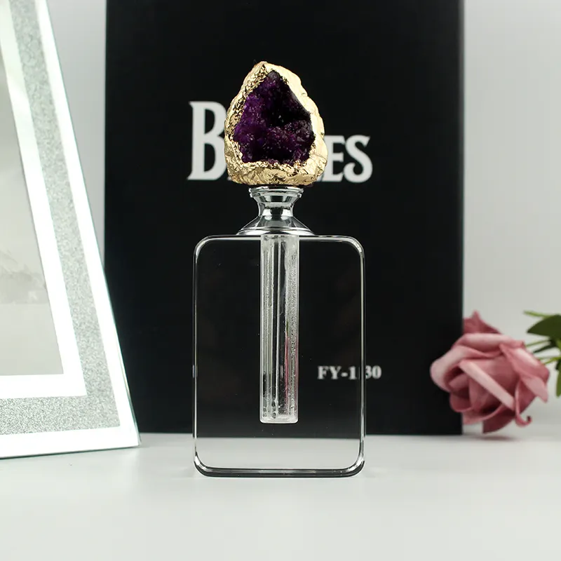 Botol Parfum Minyak Esensial, Souvenir Pernikahan Batu Akik Kristal Alami 3ML 6ML 12ML Kustom