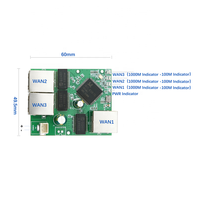Commutateur Ethernet PCB 3 Ports Carte de commutation Gigabit pour commutateur réseau domestique Module Ethernet OEM ODM