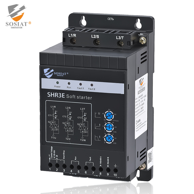 Single-Phase 1.1Kw 220V Solid-State IP21 Protection Bypass Soft Starter with Overload Protection for Water Pump Motor Starters